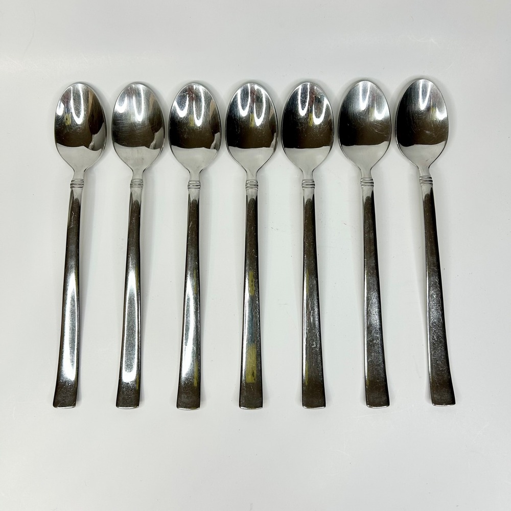 Reed & Barton REGENT (Stainless) 18/10 Iced Tea Spoons Heritage Mint LOT of 7